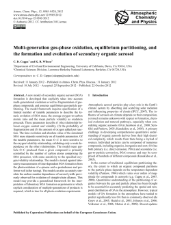 Multi-generation gas-phase oxidation, equilibrium partitioning, and