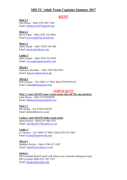 Team captains contact details - Shooters Hill Lawn Tennis Club