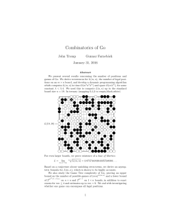 Combinatorics of Go