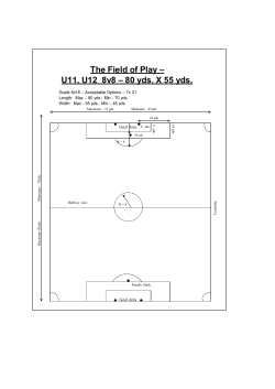 The Field of Play &ndash; U11, U12 8v8 &ndash; 80 yds. X 55 yds.