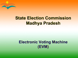 Electronic voting Machine - MP State Election Commission
