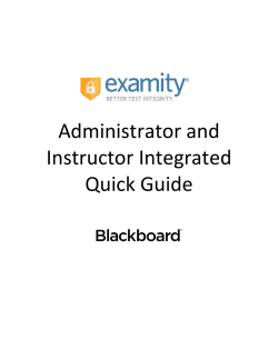 Administrator and Instructor Integrated Quick Guide