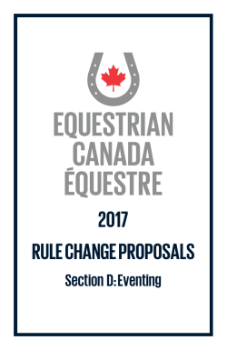 2017 rule change proposals