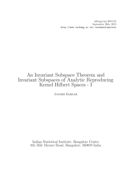 An Invariant Subspace Theorem and Invariant Subspaces of