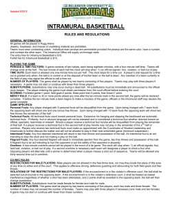 Intramural Basketball Rules PDF
