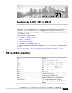 Configuring Y.1731 (AIS and RDI)