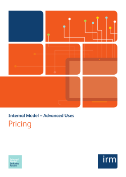 Pricing - The Institute of Risk Management