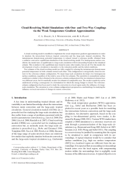 Cloud-Resolving Model Simulations with One- and Two