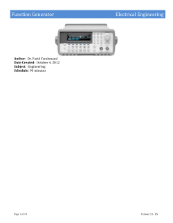 Pre-Lab: Learning about the function generator