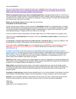 Important Team Rep Info - Tucson Women`s Soccer League