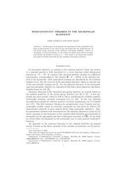 SEMICONTINUITY THEOREM IN THE MICROPOLAR ELASTICITY