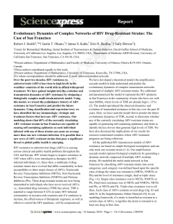 Evolutionary Dynamics of Complex Networks of HIV Drug