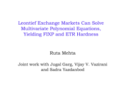 Leontief Exchange Markets Can Solve Multivariate
