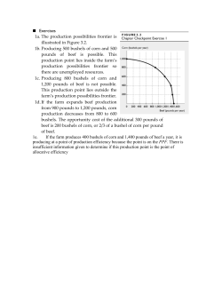 n Exercises 1a. The production possibilities frontier is illustrated in
