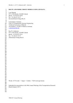 ROUTE AND MODE CHOICE MODELS USING GPS