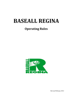 Rules - Baseball Regina