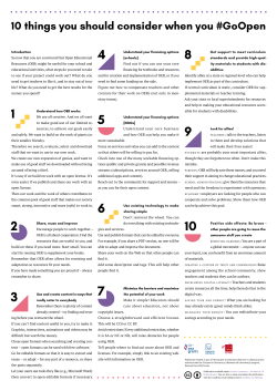 10 things you should consider when you #GoOpen