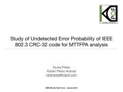 Study of Undetected Error Probability of IEEE 802.3 CRC