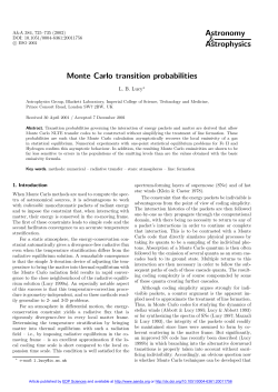 Monte Carlo transition probabilities