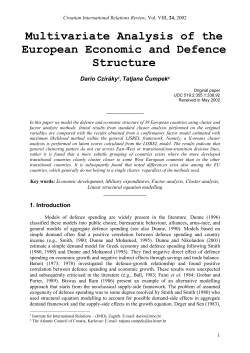European Economic and Milinary Structure: A Multivariate Analysis