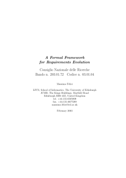 A Formal Framework for Requirements Evolution Consiglio