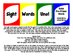 Sight Words - Uno Pre