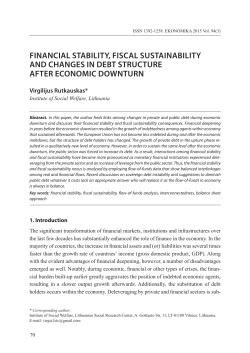 financial stability, fiscal sustainability and changes in debt structure
