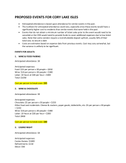 proposed events for cory lake isles