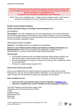 Information Assurance Team - The Scottish Government