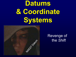 Datums and Coordinate Systems