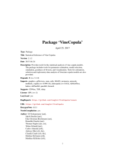 Package `VineCopula`