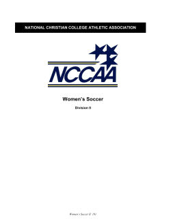 Women`s Soccer - The National Christian College Athletic Association