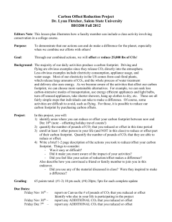 Carbon Offset/Reduction Project