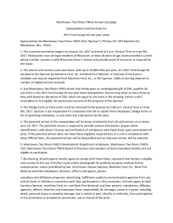 2017 MTRY Annual Campaign Rules - Manitowoc