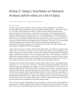 ENTSO-E and CIM for Network Analysis