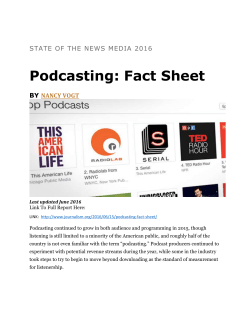 Podcasting State of New Media June 2016