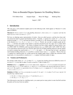Note on Bounded Degree Spanners for Doubling Metrics