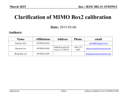 Clarification of MIMO Box2 calibration
