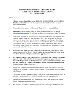 Rules - Addison Park District
