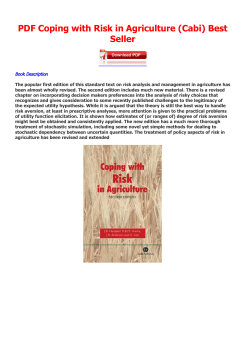 PDF Coping with Risk in Agriculture (Cabi) Best Seller