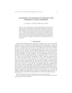 ALGORITHMS FOR BIOBJECTIVE SHORTEST PATH PROBLEMS