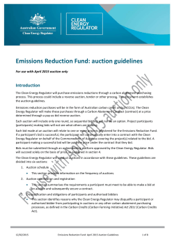auction guidelines - Clean Energy Regulator
