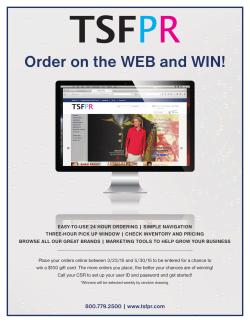Order on the WEB and WIN!