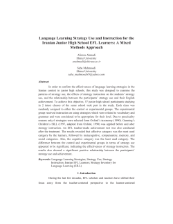 Language Learning Strategy Use and Instruction for the Iranian