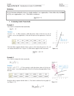 If becomes arbitrarily close to a single number as approaches from