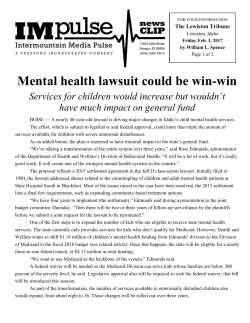 Mental health lawsuit could be win-win