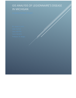 Legionnaire`s Disease in Michigan
