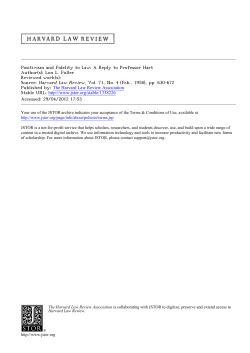 Positivism and Fidelity to Law: A Reply to Professor Hart