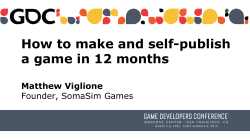 How to make and self-publish a game in 12 months