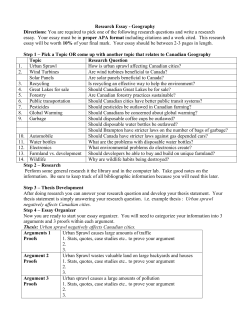 Research Essay Geography